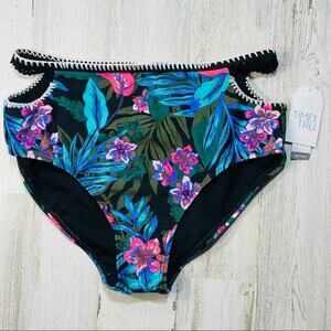 Floral Bikini High-Waisted Bottoms Medium (8-10)